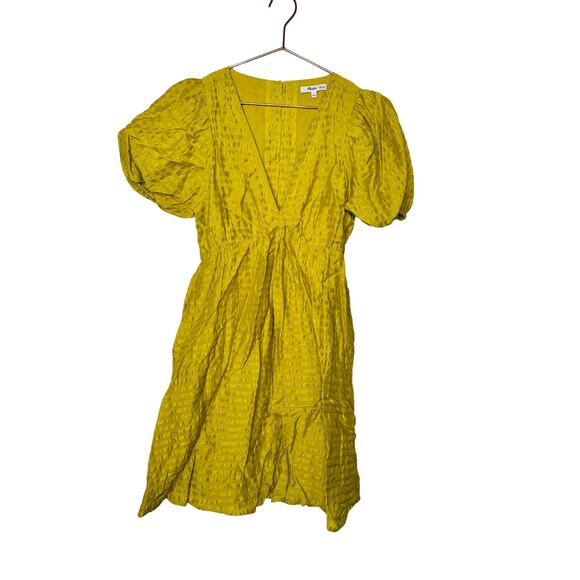 MADEWELL Olive Green A-Line Short Sleeve Kirkley Mini Dress Size 0 - Picture 3 of 9